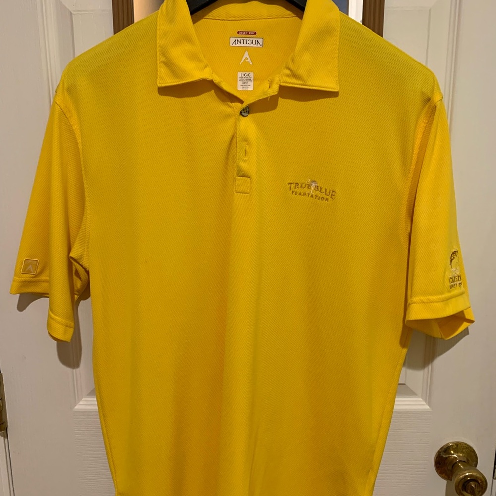Antigua Yellow Performance Polo Shirt